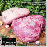 Beef D-RUMP WAGYU TOKUSEN marbling <=5 aged whole cuts +/- 6 kg/pc (price/kg) FROZEN IN-STOCK